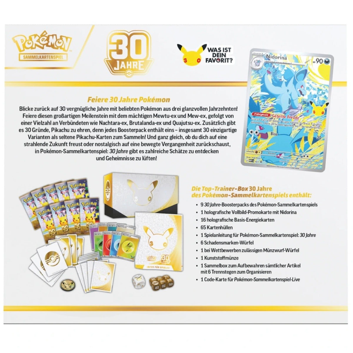Pokémon Karten Top-Trainer Box 30 Jahre Edition / DEUTSCH - LIVEBREAK