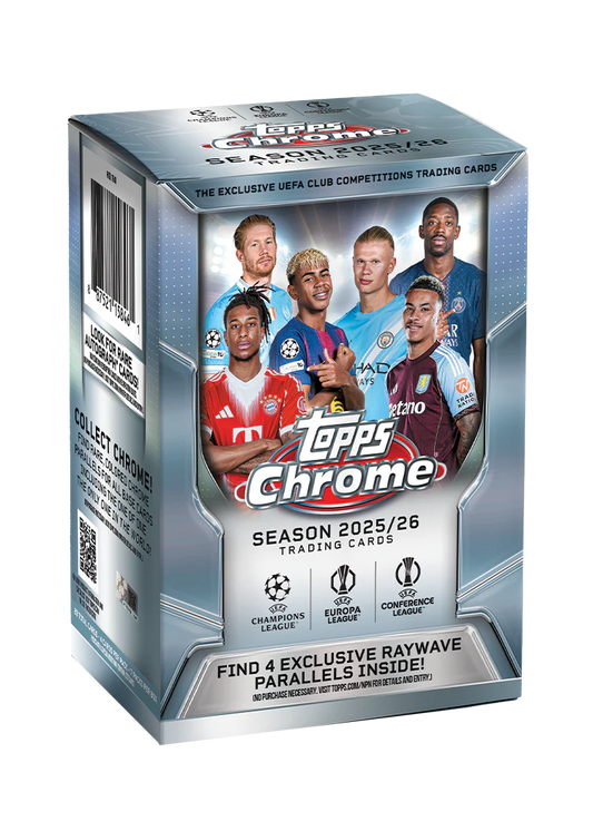 TOPPS CHROME UEFA CLUB COMPETITIONS 2025/26 VALUE BOX - LIVEBREAK