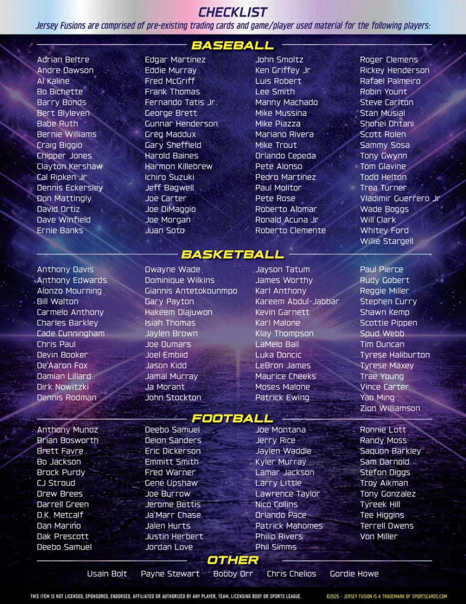 Jersey Fusion 2026 All Sports - Blast Pack / LIVEBREAK